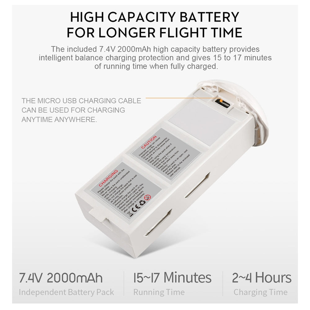 Original JJRC JJPRO X3 GPS RC Drone 7.4V 2000mAh Li-po Battery For JJRC X3 B1 EX1 RC Helicopter Spare Parts Accessories Battery