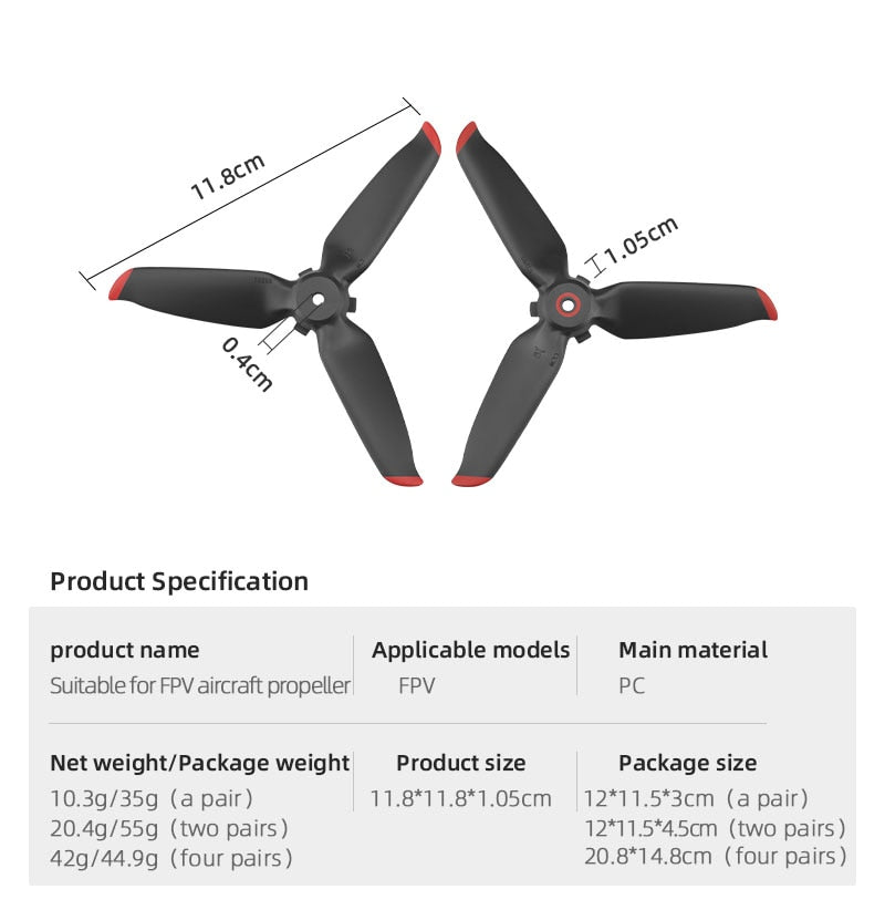 Quick Release 5328S Propellers for DJI FPV Combo Props Paddle Blade Replacement Wing Fan Spare Part for DJI FPV Drone Accessory