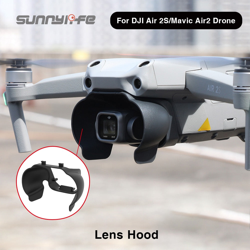 Sunnylife Lens Hood for DJI Air 2S/Mavic Air 2 Shape Lens Sun Shade Glare Shield Lens Camera Protector Gimbal Protector