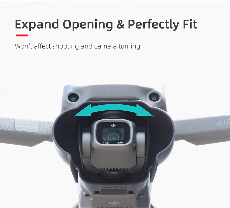 Sunnylife Lens Hood for DJI Air 2S/Mavic Air 2 Shape Lens Sun Shade Glare Shield Lens Camera Protector Gimbal Protector