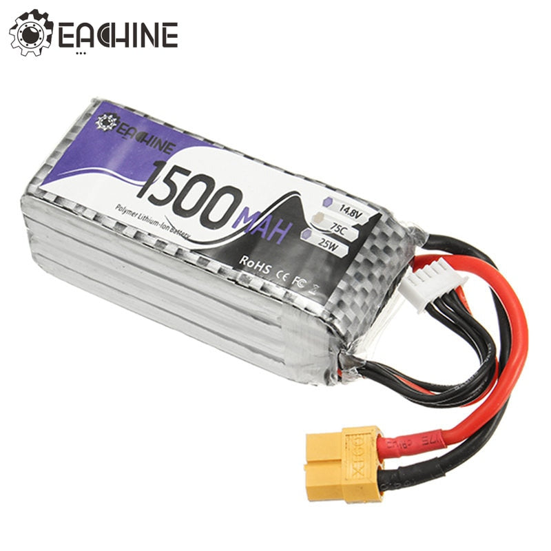 Eachine Wizard X220S FPV Racer Spare Part 4S 14.8V 1500mAh 75C LiPo Battery XT60 Plug Connector For RC Racing Drone Accessories